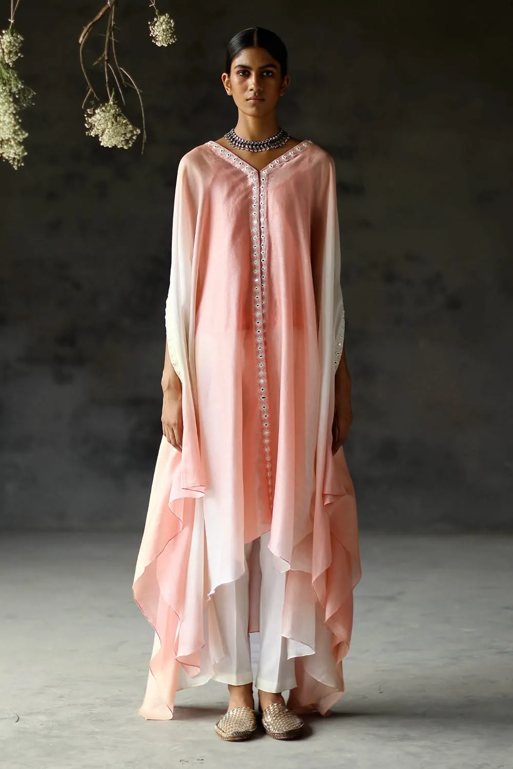 Coral Noura Cape Set