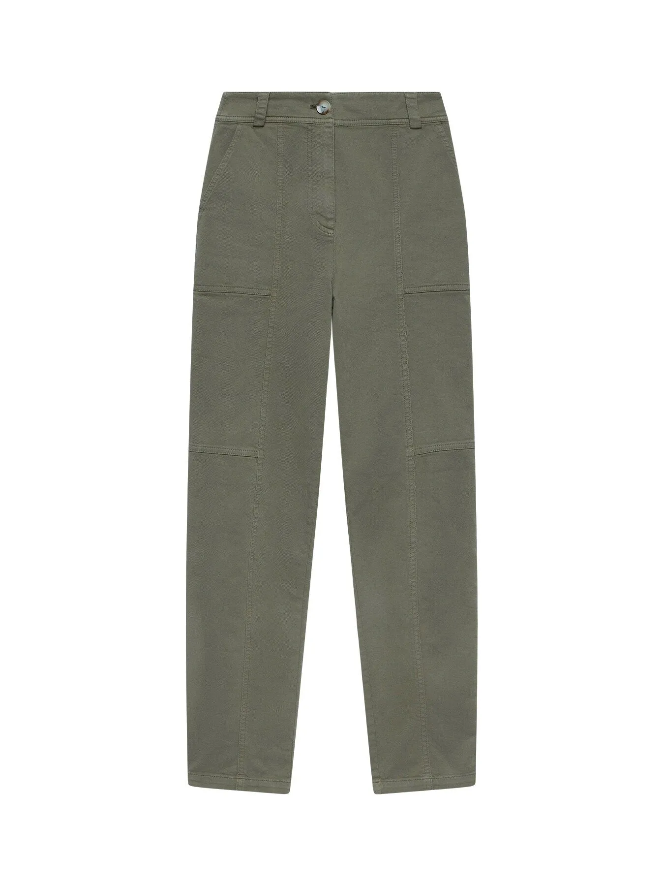 Cotton Blend Tapered Chinos