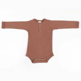 Cotton Rib Baby Bodysuit - Crepe