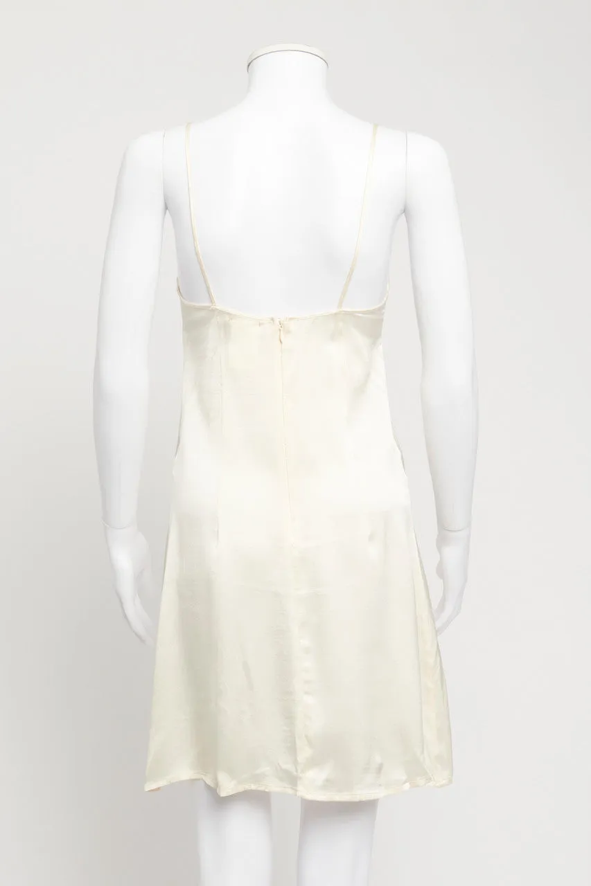 Cream Silk Preowned Cami Slip Dress