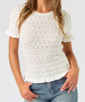 Crochet Sweater Top - Ivory