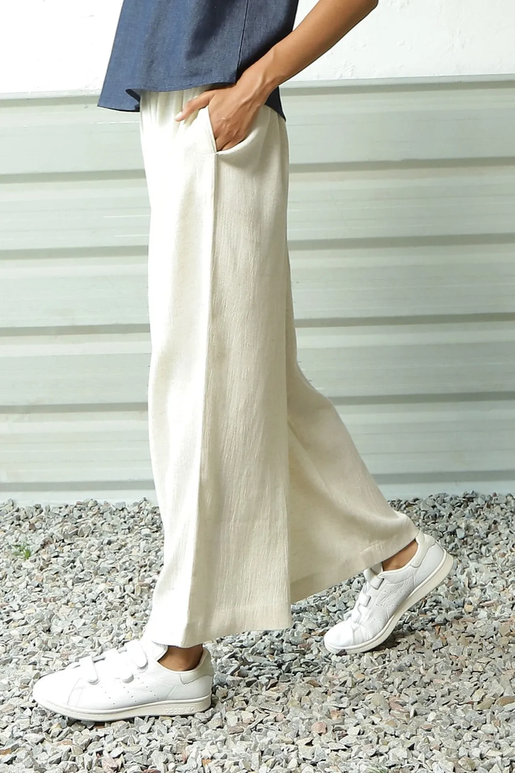 Crushed Flex Flared Pants