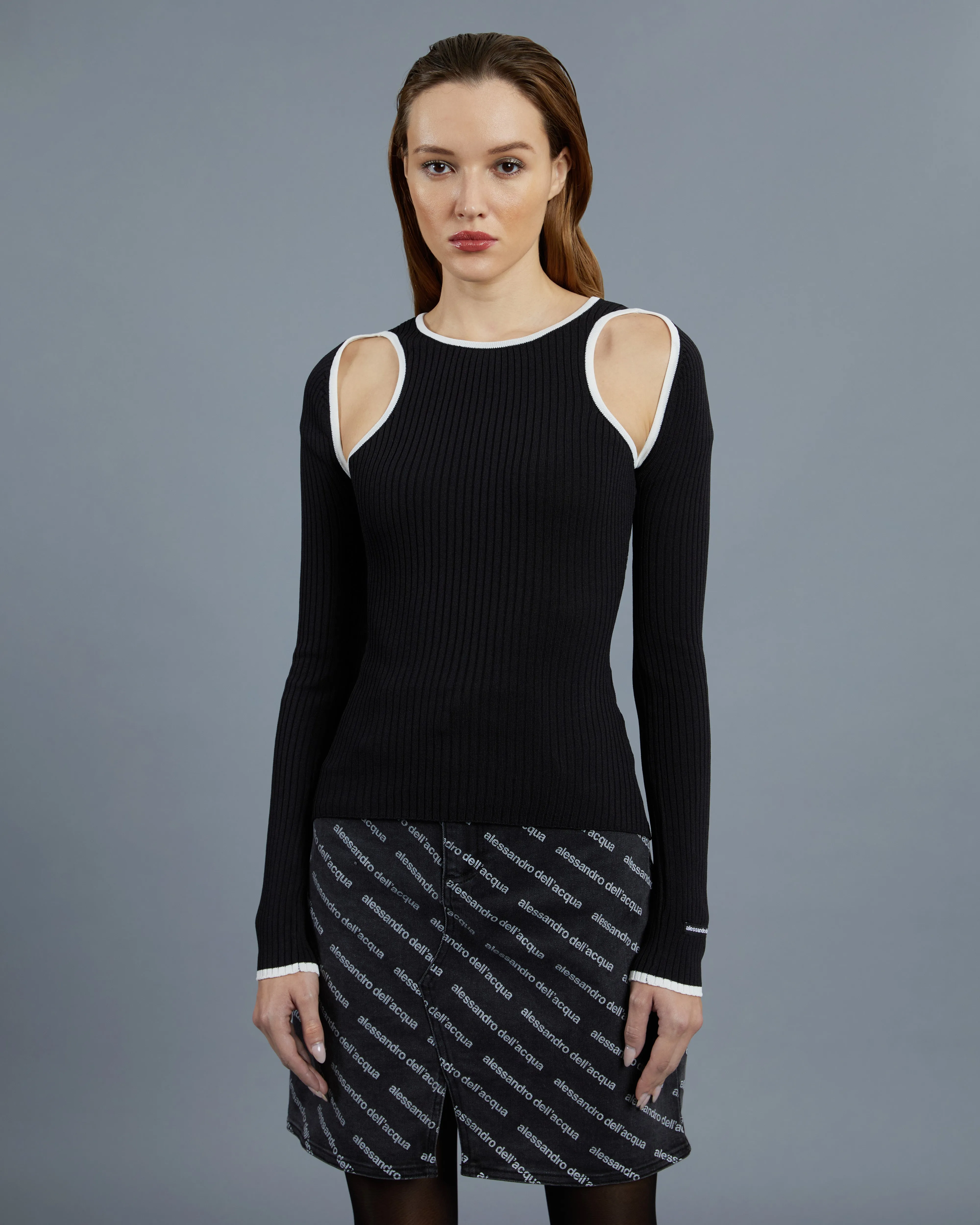 Cut-Out Ribbed Top