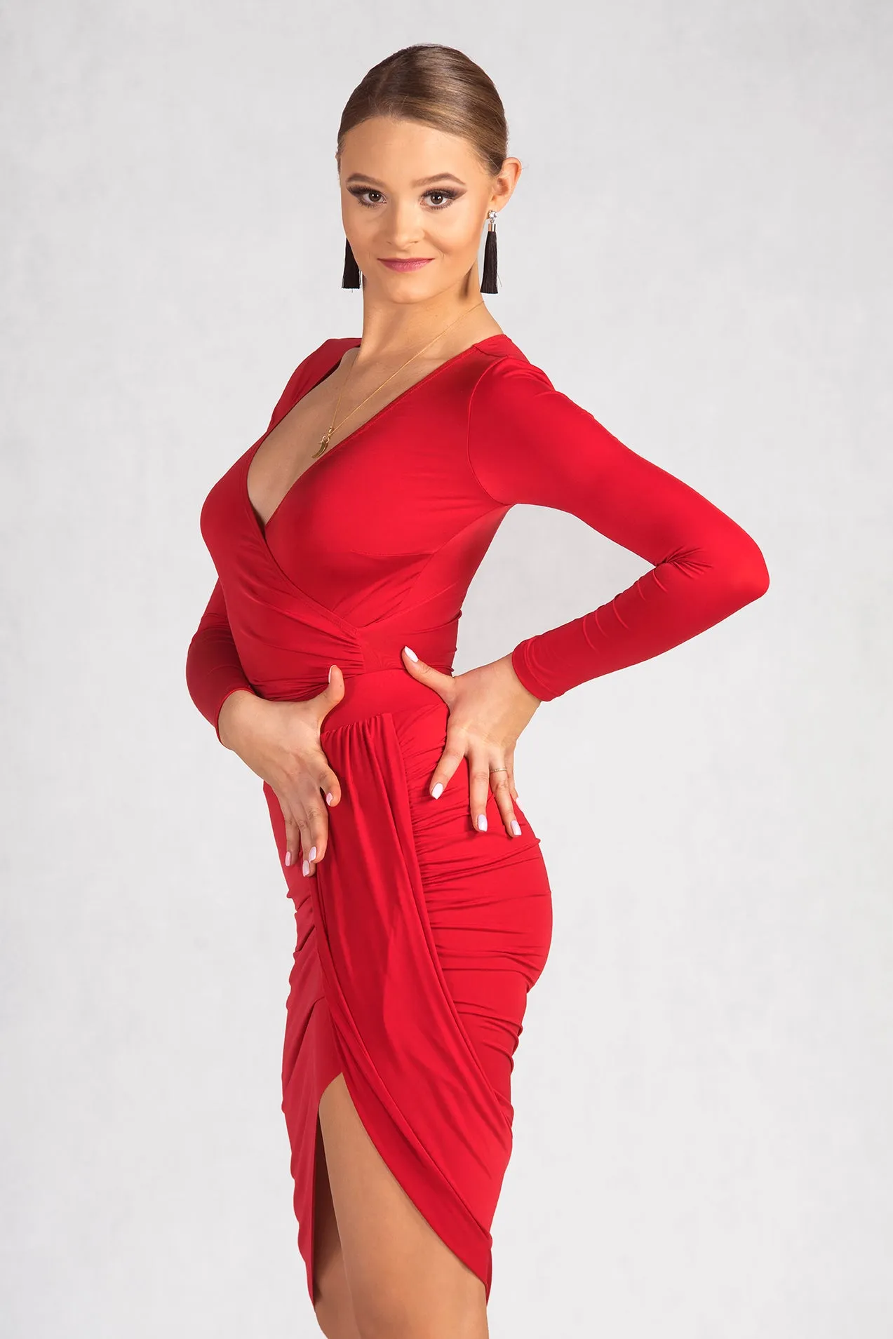 Dancebox Empire State Latin Skirt - Red