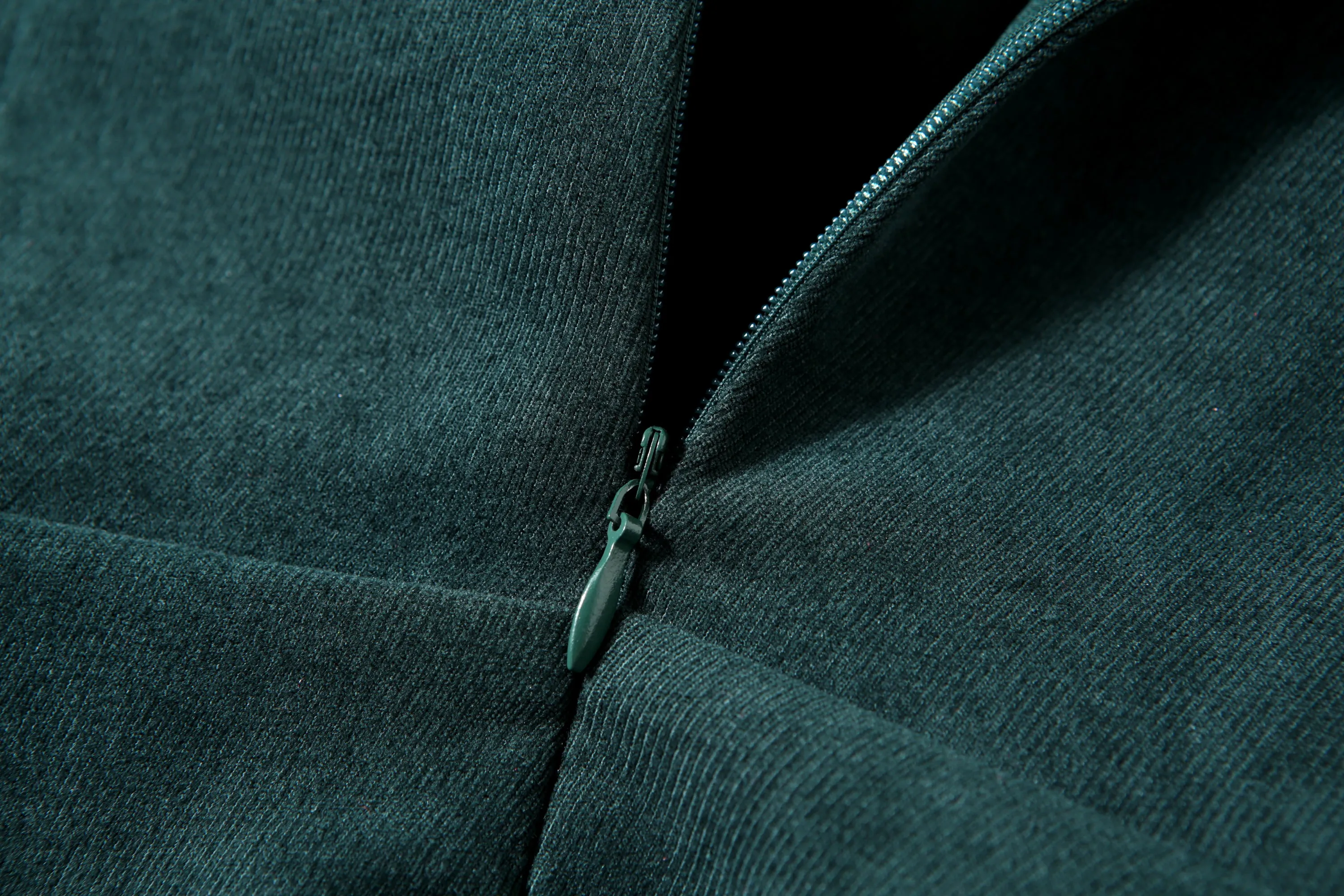 Dark green Notched collar classic vintage dress