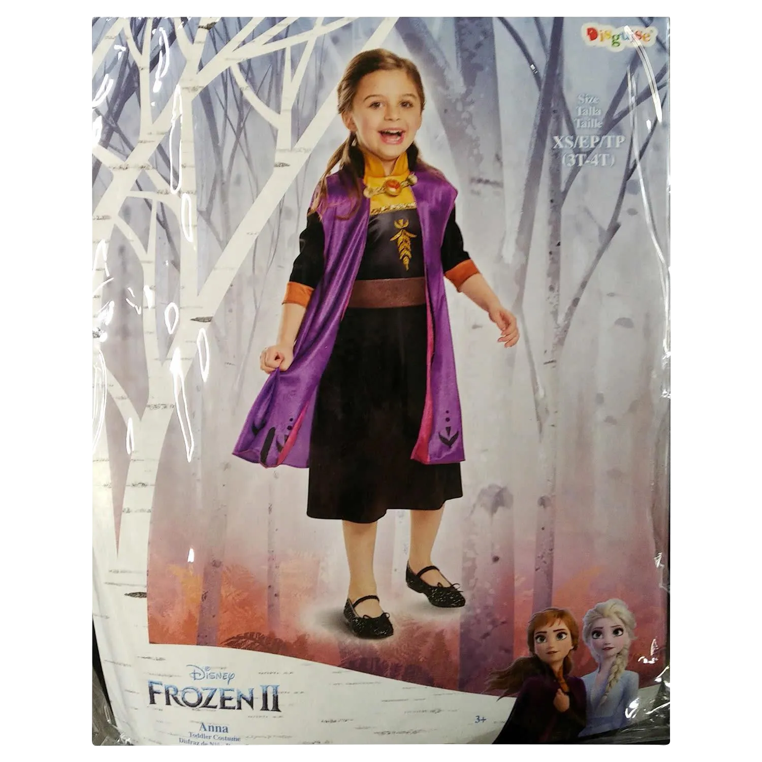 Disney Frozen 2 Anna Classic Girls Licensed Costume - X-Small (3T/4T)