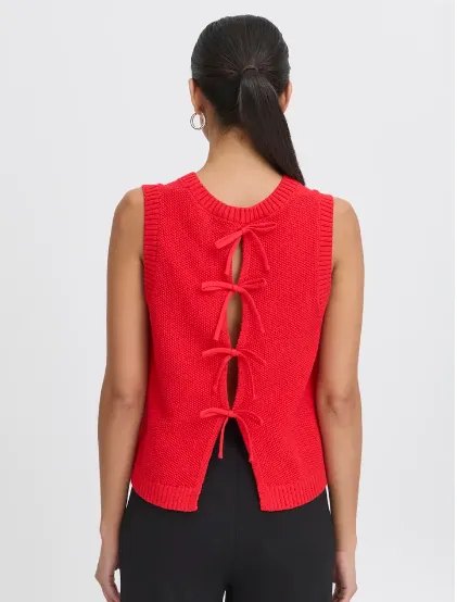 Dotties Waistcoat - Mars Red