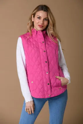 Double Diamond Gilet - Pink