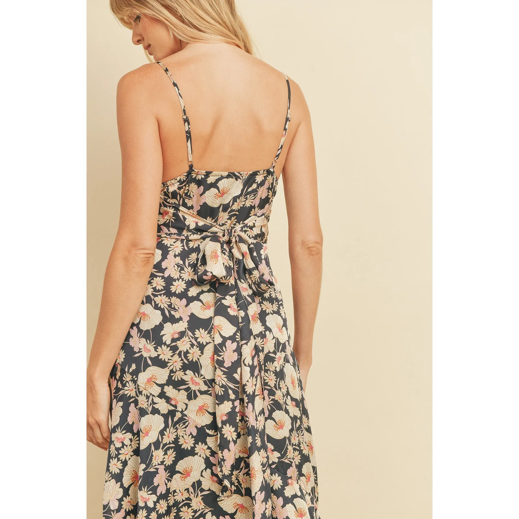 Dress Forum Indigo Mood Tie Back Slit Midi Dress - Final Sale