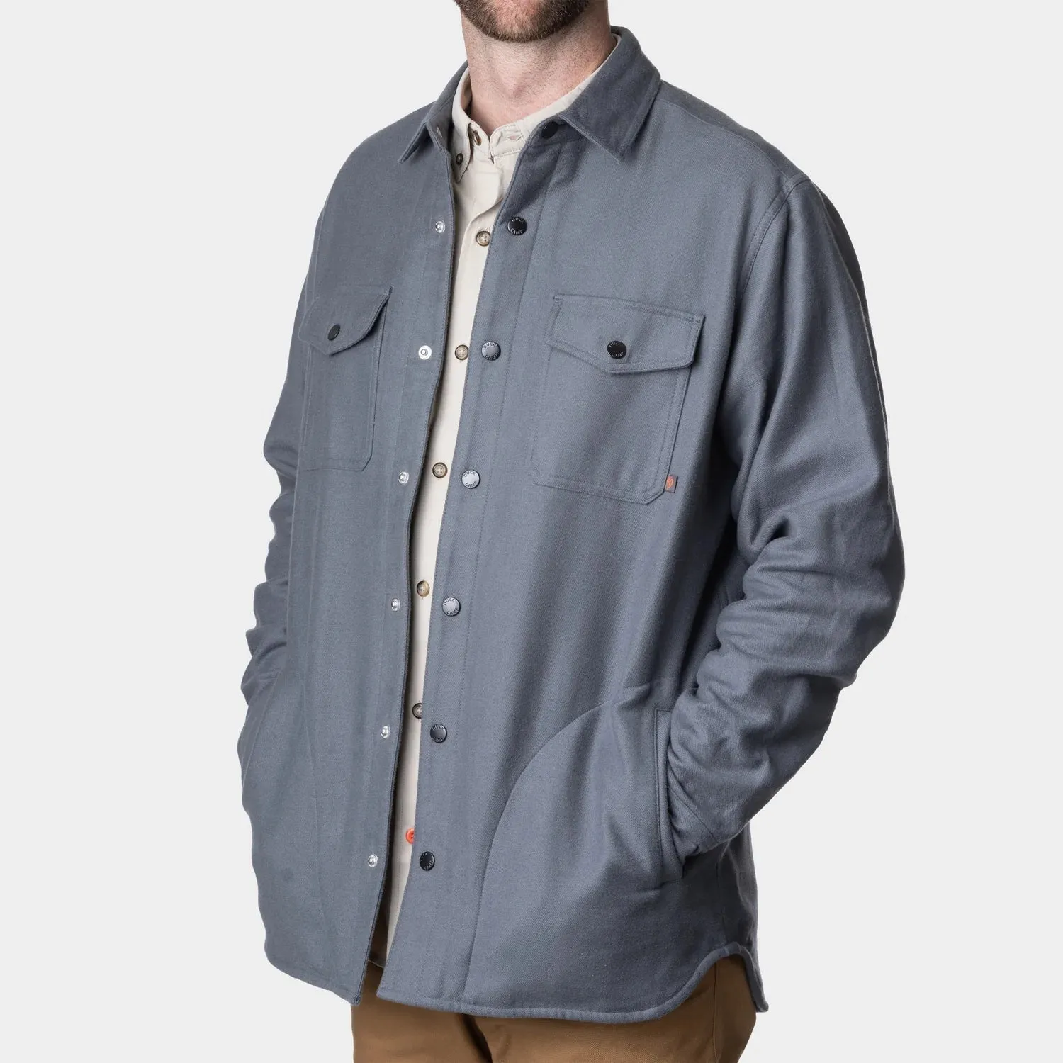 Duck Camp Campfire Shacket- Charcoal