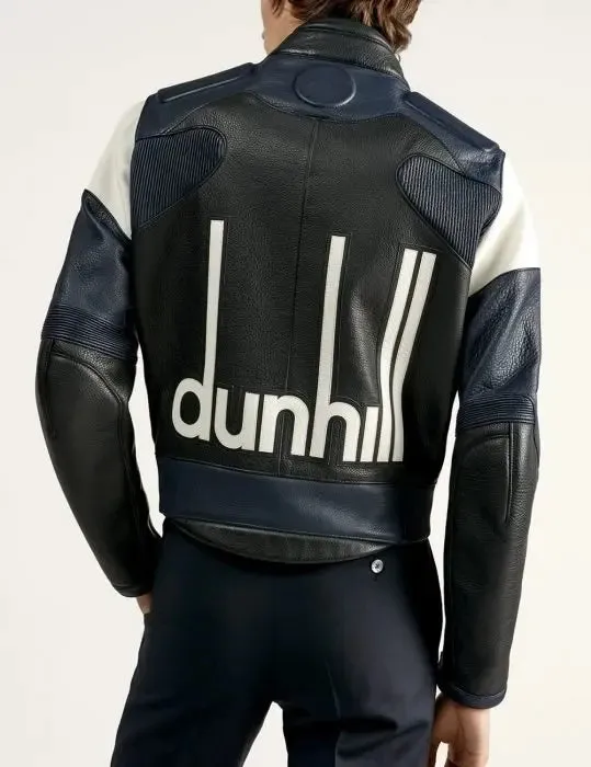 Dunhill Leather Jacket Motorcycle Causal Unisex Cowhide Leather