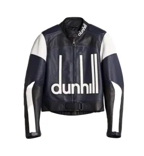 Dunhill Leather Jacket Motorcycle Causal Unisex Cowhide Leather