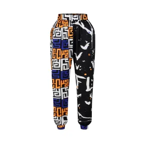 Elastic Waist Pegged High Waist Chain Pants