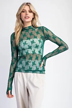 Emerald Lace Long Sleeve