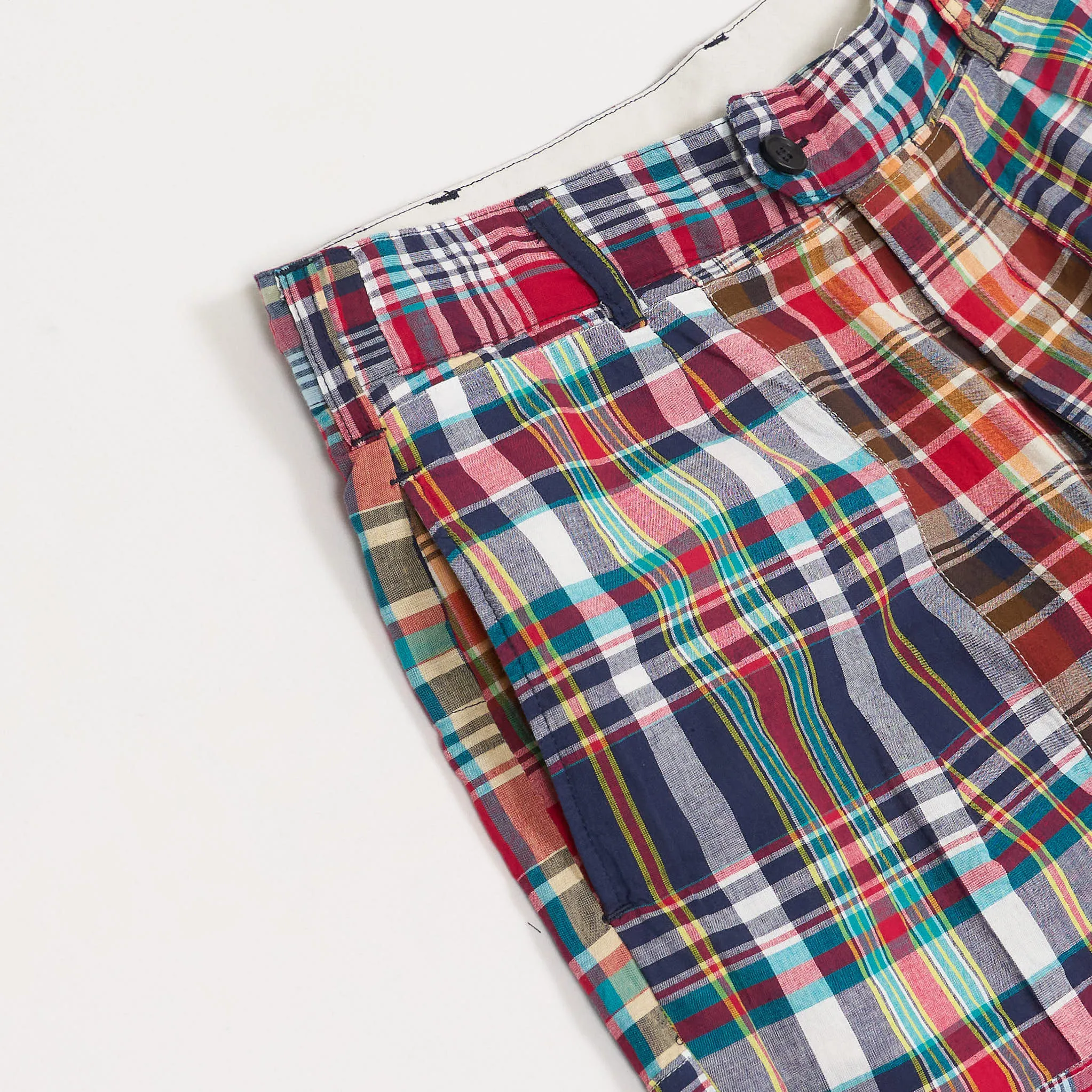 Engineered Garments Square Madras Patchwork Chino Pants