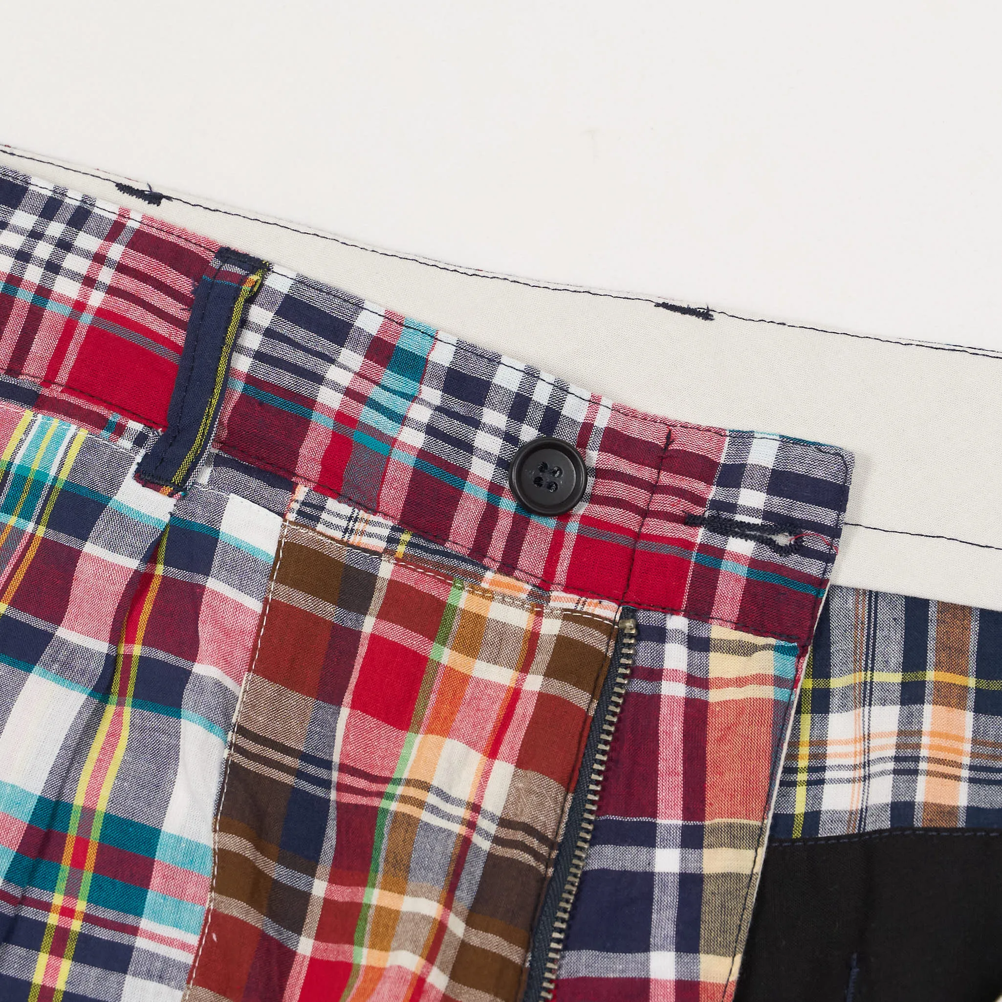 Engineered Garments Square Madras Patchwork Chino Pants