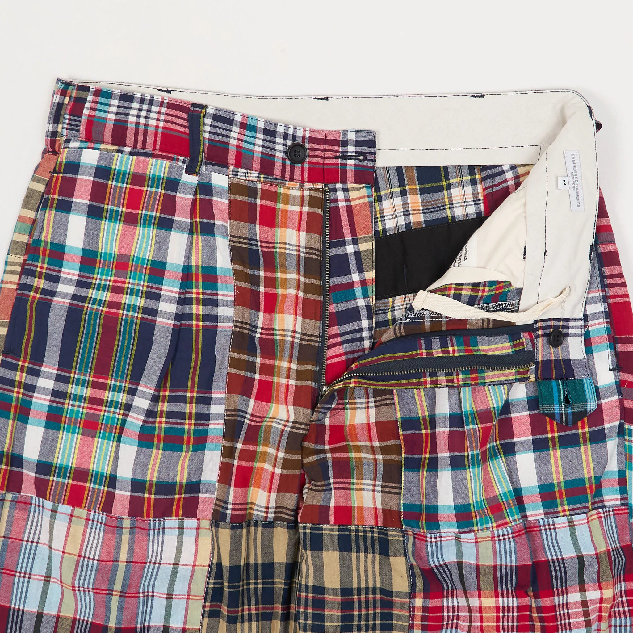 Engineered Garments Square Madras Patchwork Chino Pants