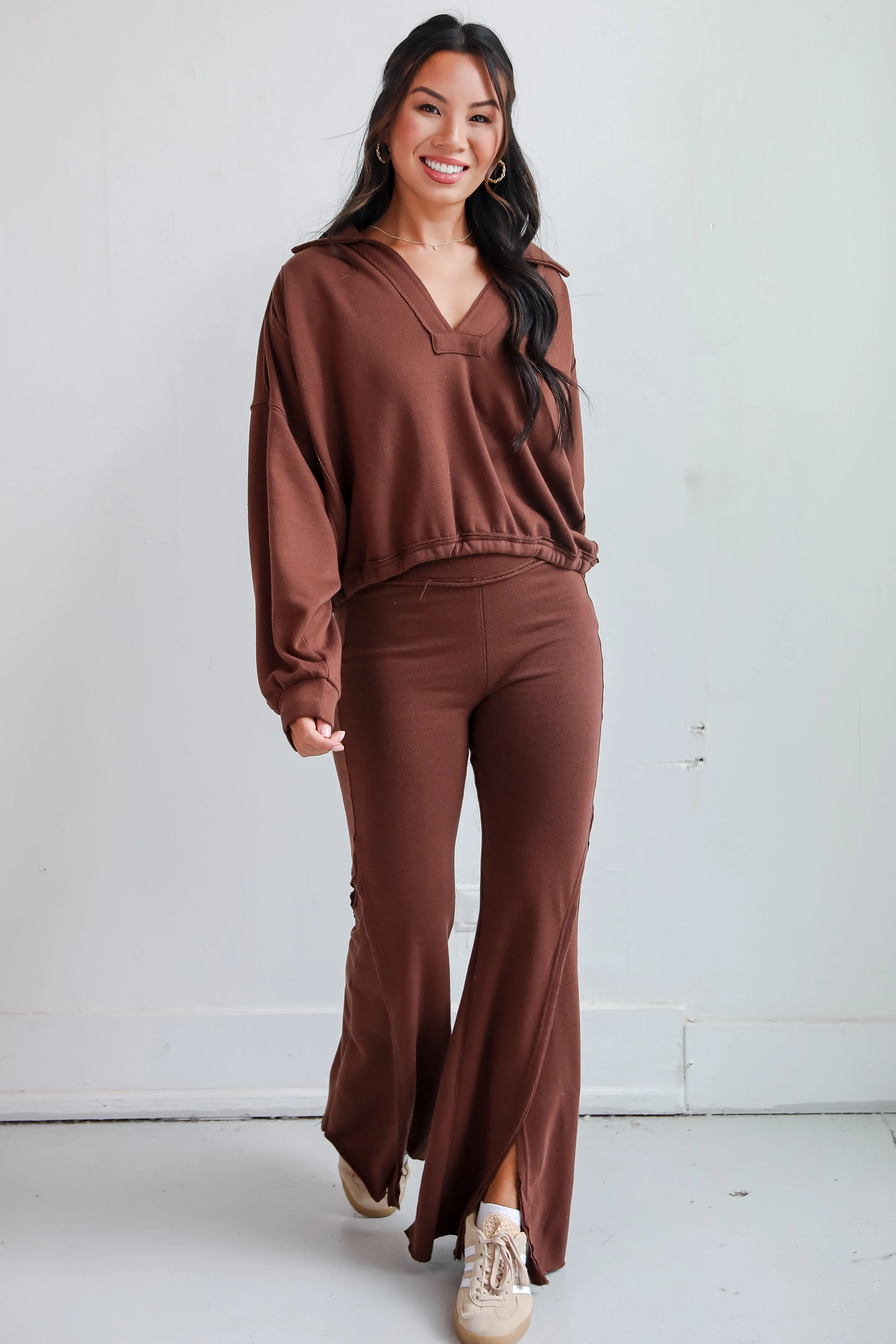 FINAL SALE - Cuddly Delight Flared Sweatpants