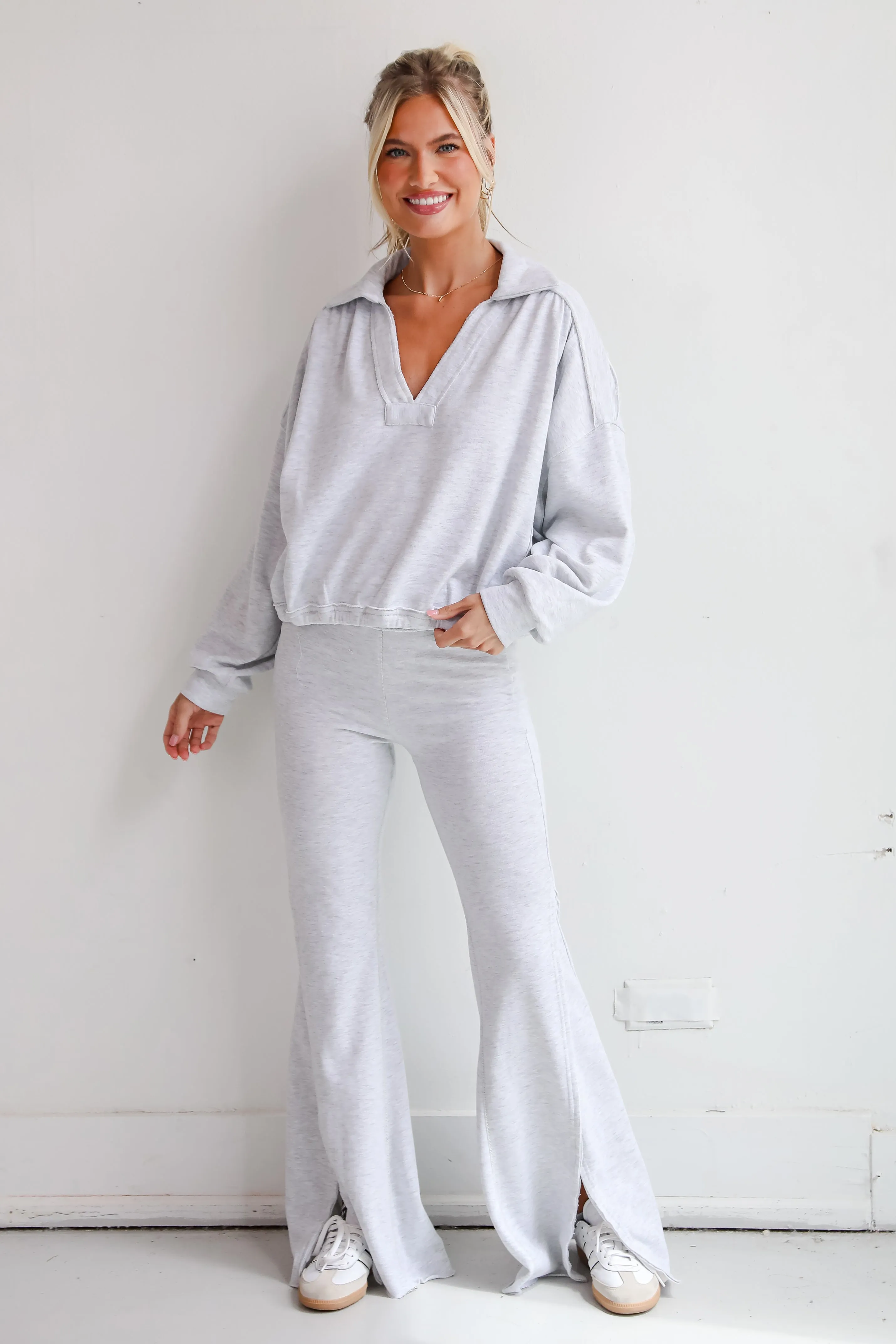 FINAL SALE - Cuddly Delight Flared Sweatpants