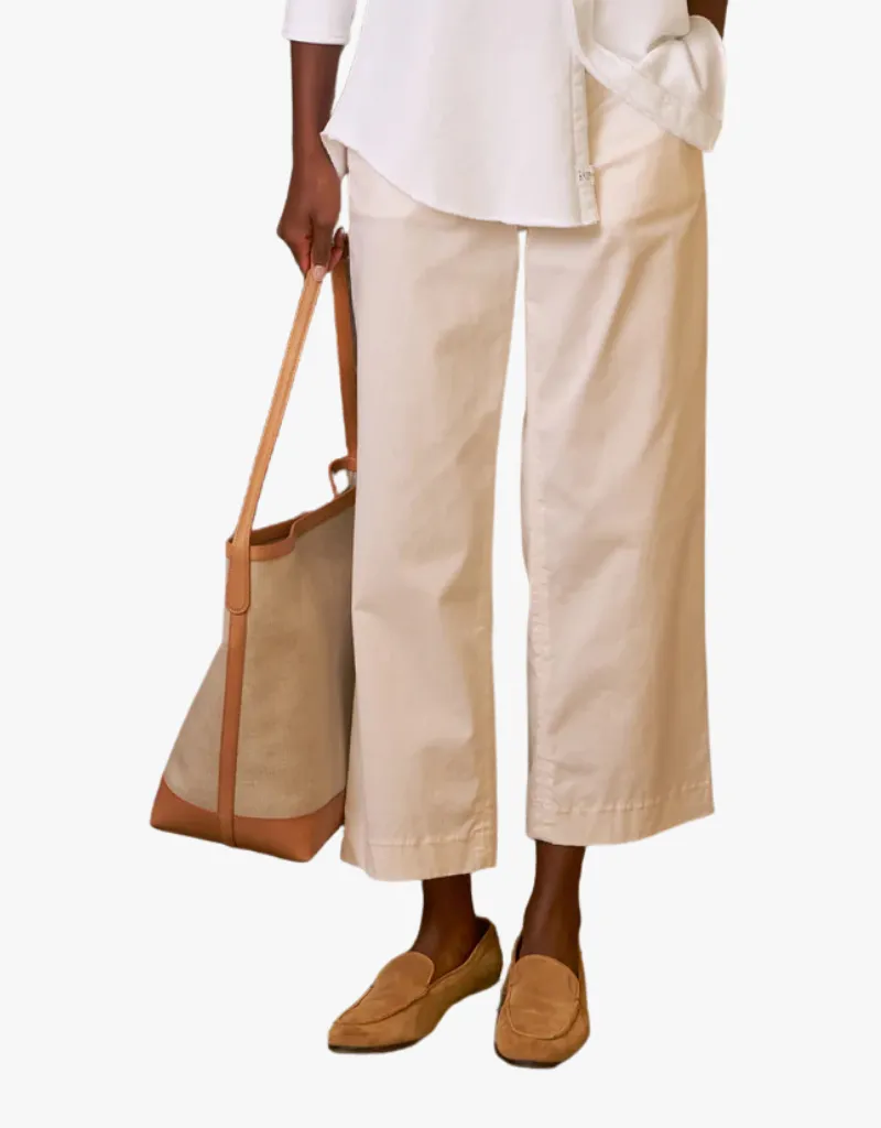 Frank & Eileen Westport The Italian Wide Leg Chinos in Khaki (Italian Performance Twill)