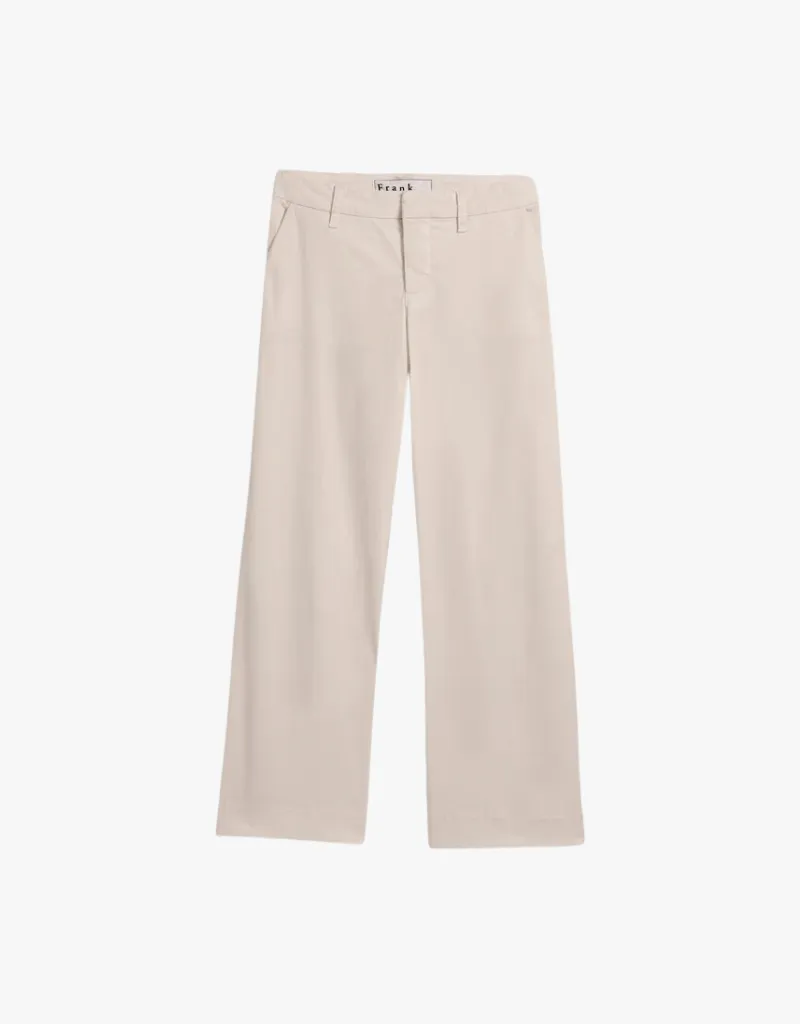 Frank & Eileen Westport The Italian Wide Leg Chinos in Khaki (Italian Performance Twill)