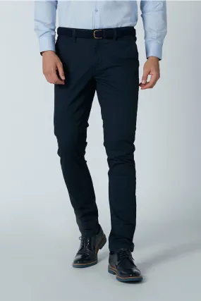 Full Length Plain Chinos with Pocket Detail and Belt Loops