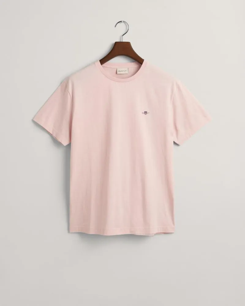 Gant Apparel Mens REG SHIELD SS T-SHIRT 670/FADED PINK