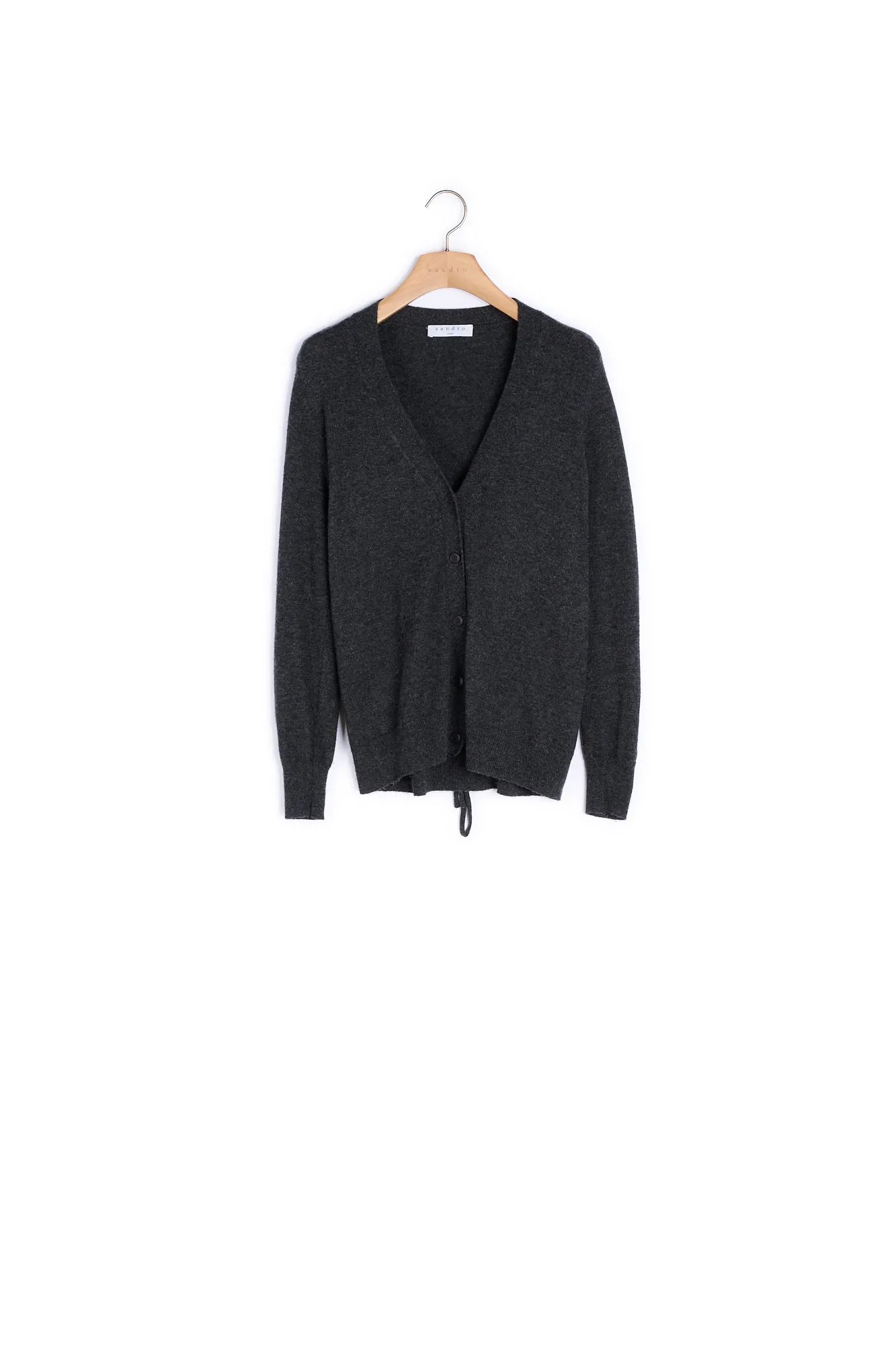 Gilet en laine et cachemire effet corset