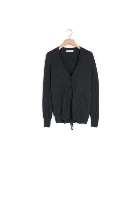Gilet en laine et cachemire effet corset