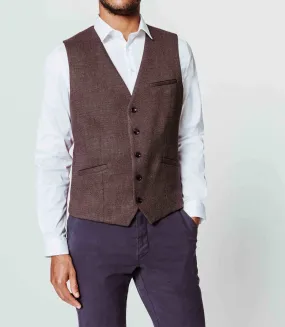 Gilet micro-motif bordeaux