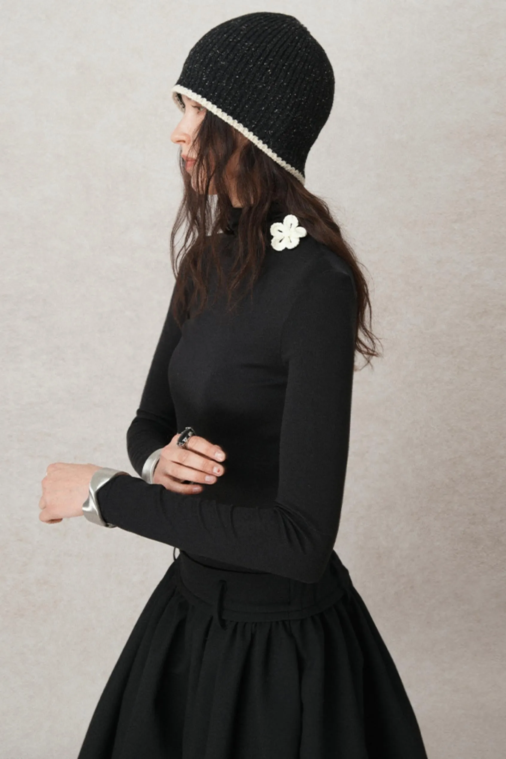 Handmade High-Neck Wool Base Layer Top