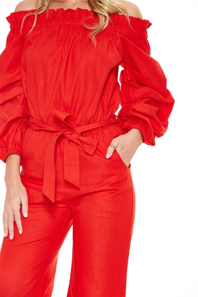 HAZEL JUMPSUIT (Red)- VD2074