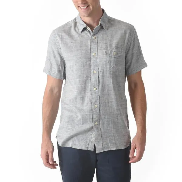 Heather Herringbone Twill Short Sleeve Shirt