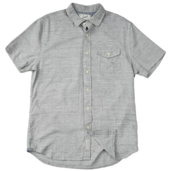 Heather Herringbone Twill Short Sleeve Shirt