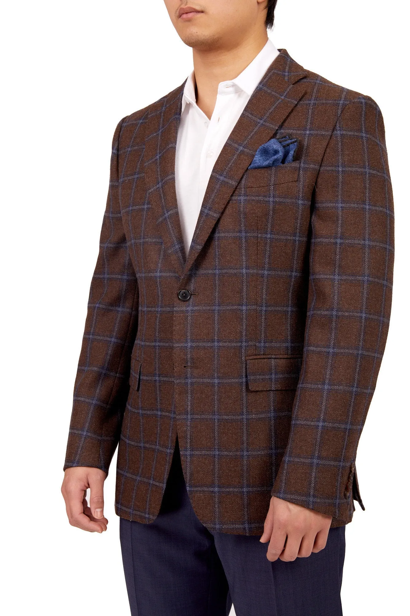 HENRY SARTORIAL X DORMEUIL Full Canvas Fancy Jacket BROWN REG