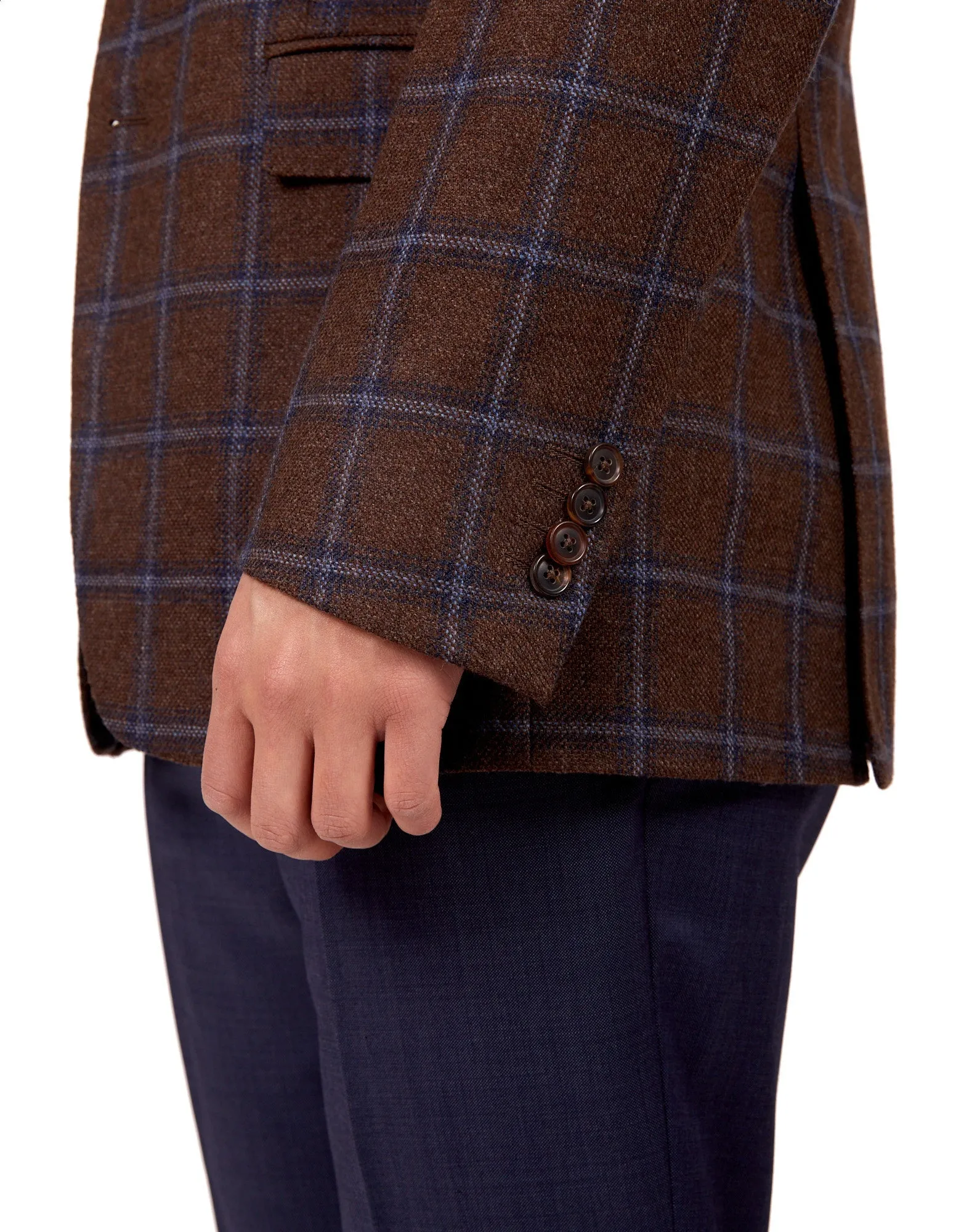 HENRY SARTORIAL X DORMEUIL Full Canvas Fancy Jacket BROWN REG