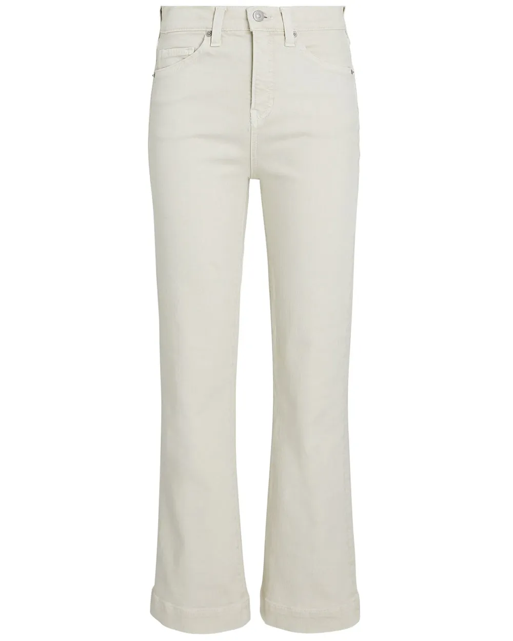 High Rise Carson Ankle Flare Jean in Ecru