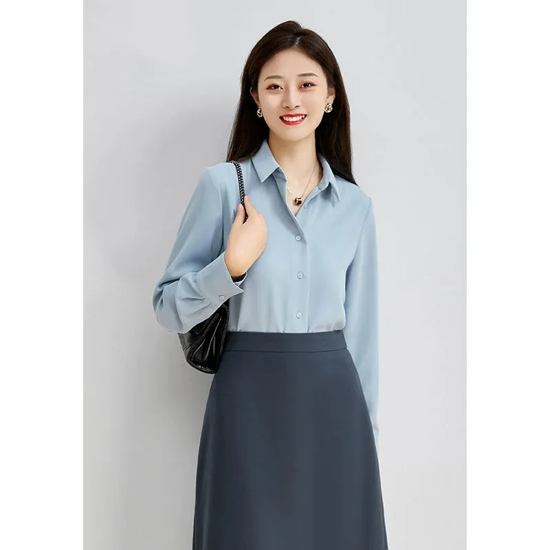 High Waist A- line Long Skirt Women's Autumn Professional Skirt Black Working Wear Suit Skirt Interview Formal Wear Work Skirt