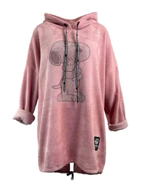 Hoodie Snoopy rosé