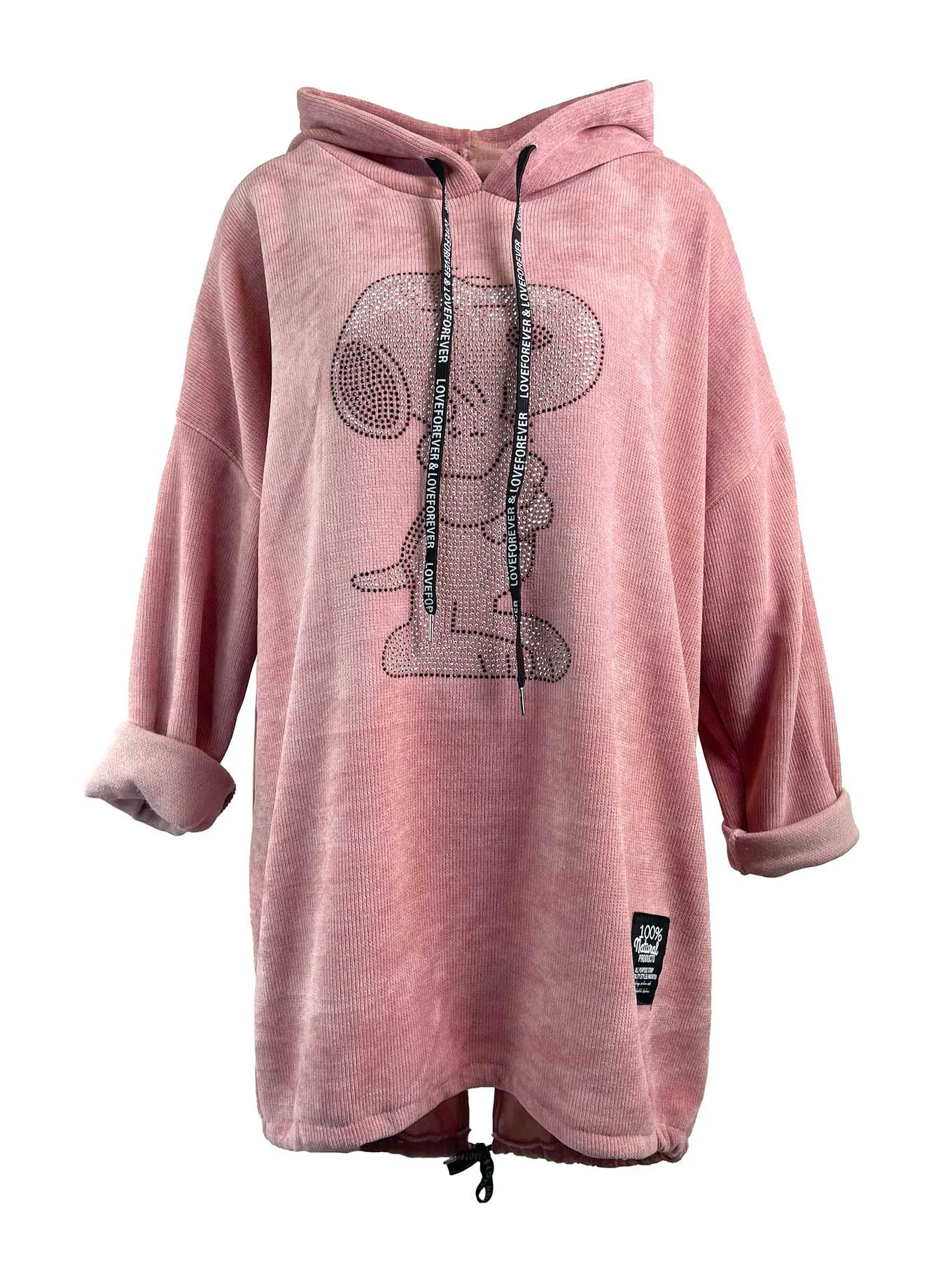 Hoodie Snoopy rosé