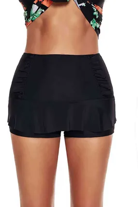 IGR Women Angel's Black Skirt-Looking Swim Shorts - Olhão