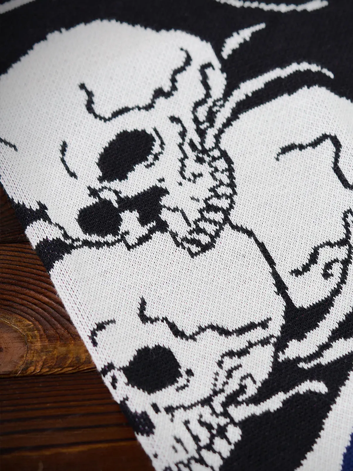 Intertwining Humans & Yokai Jacquard Knitted Sweater