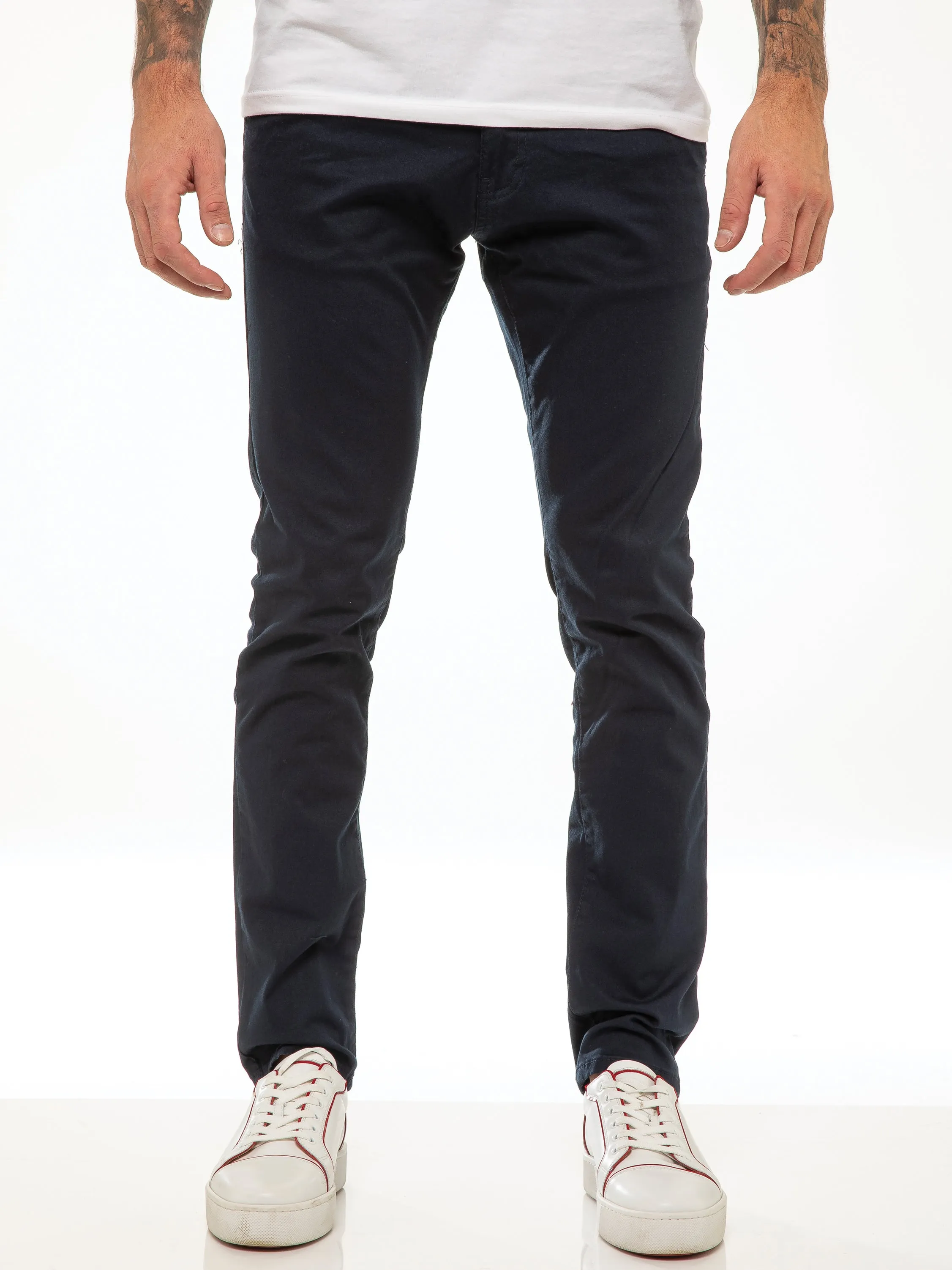 Kaiden Slim Stretch Trousers - Blue