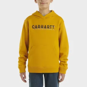 Kids Mustard Carhartt Text Hoodie