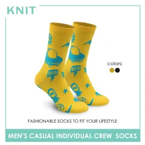 Knit Men's UFO Alien Cotton Light Performance Crew Socks 1 pair KMC2307