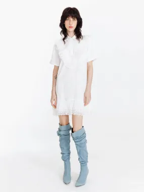 Lace Midi Dress with Short Sleeves