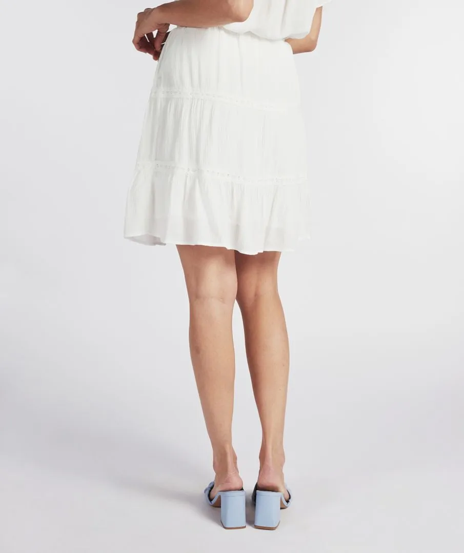 Lace Tape Crinkle Skirt