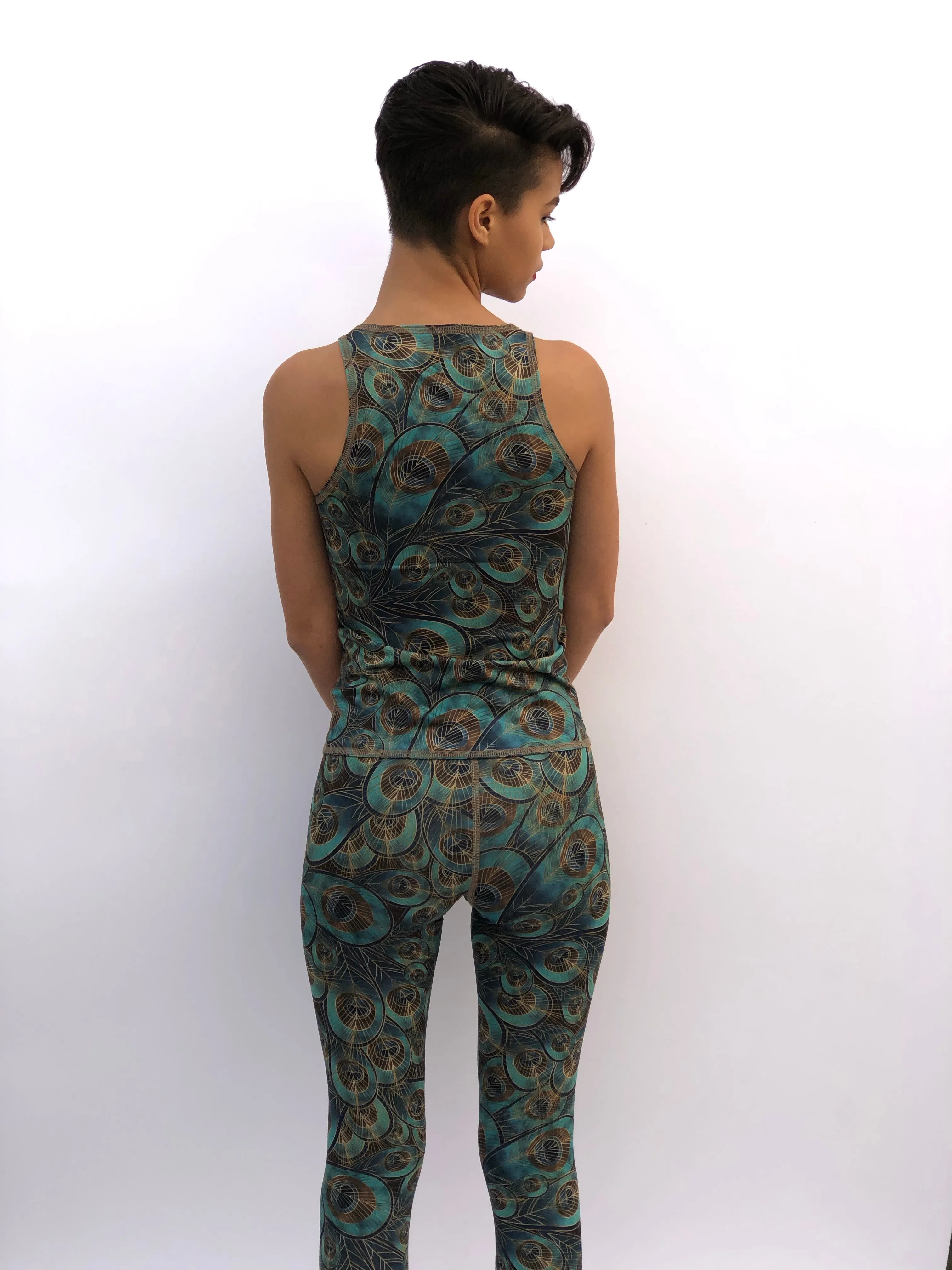 LEGGINGS PEACOCK/FAUX SUEDE