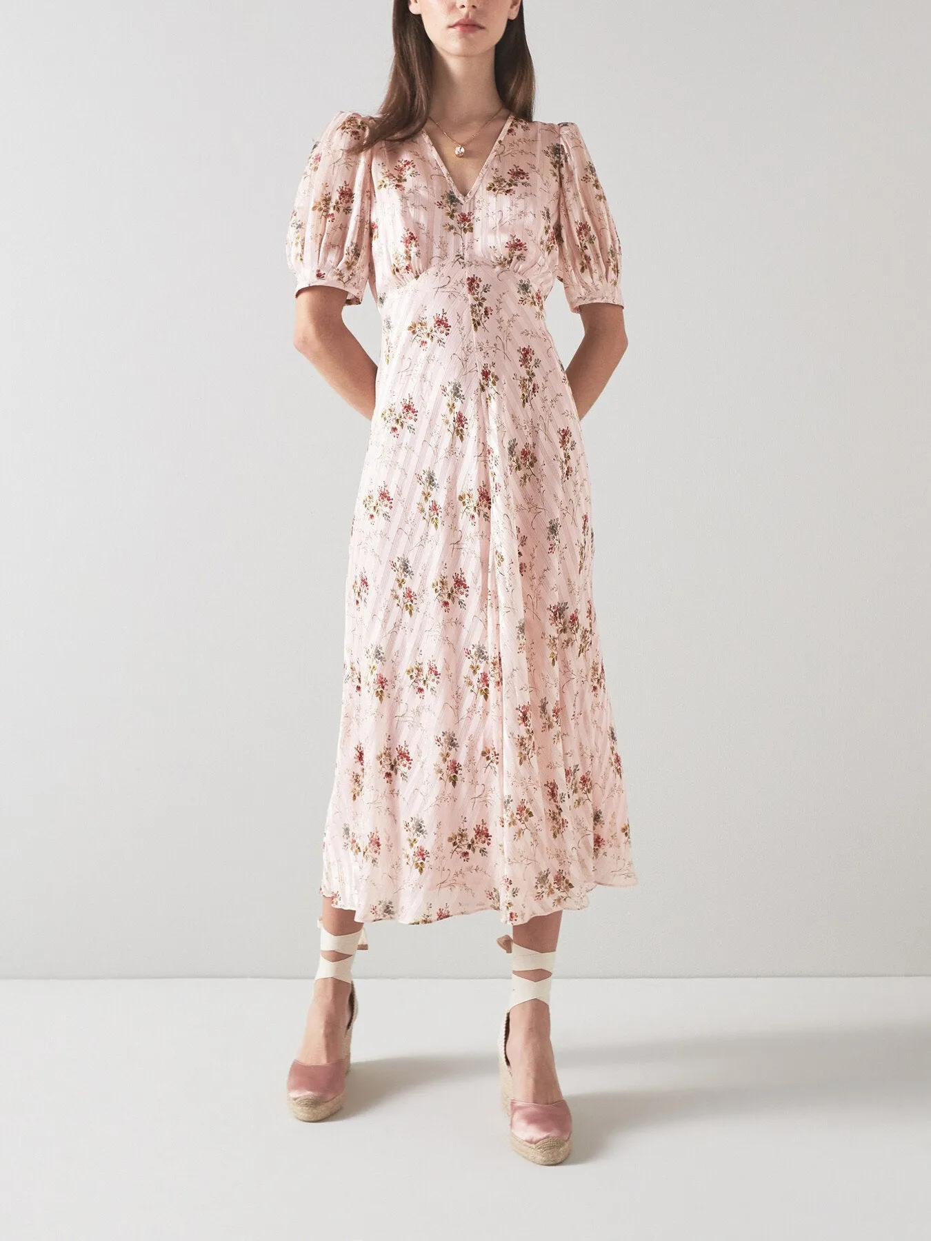 Leith Wildflower Potpourri Silk Metallic Stripe Dr