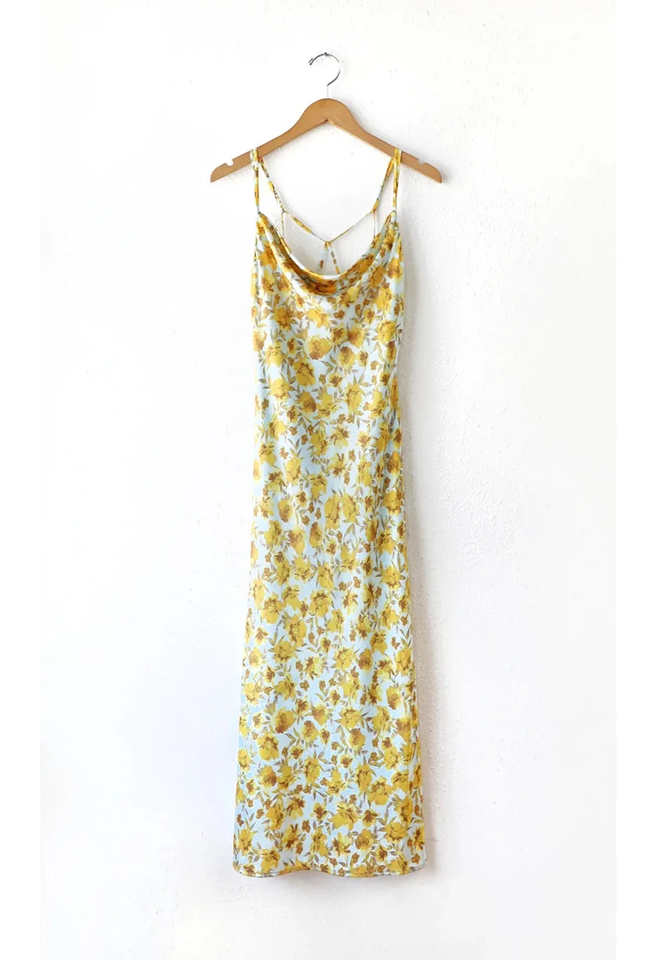 Linda Satin Printed Slip Dress
